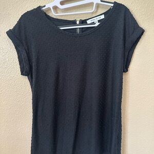 Rose & Olive Black Fitted Short Sleeve Tee